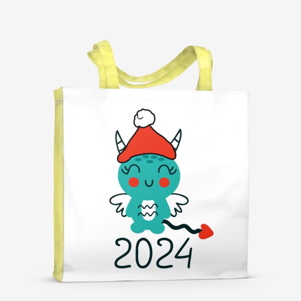 Сумка-шоппер «Маленький дракончик, символ года 2024»