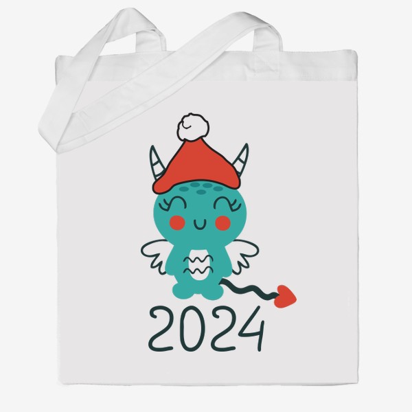 Сумка хб «Маленький дракончик, символ года 2024»