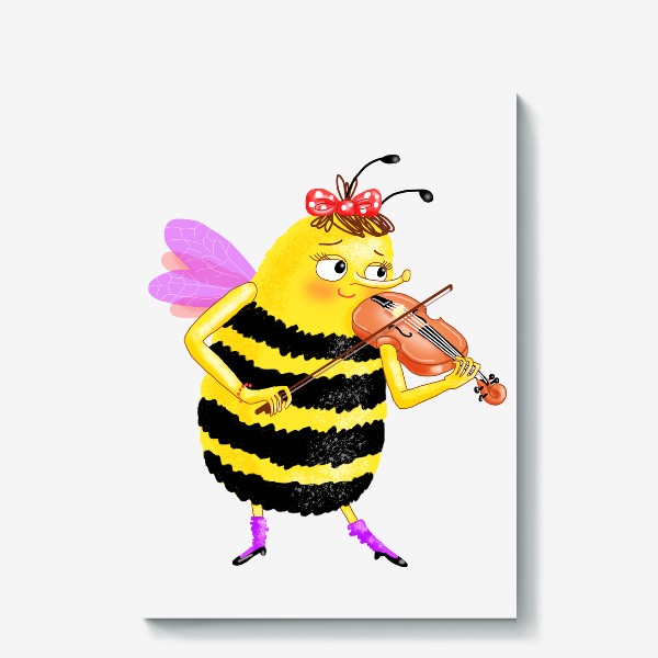 Холст «Пчела со скрипкой»