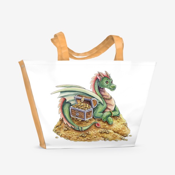 Пляжная сумка «Дракон с сокровищами»