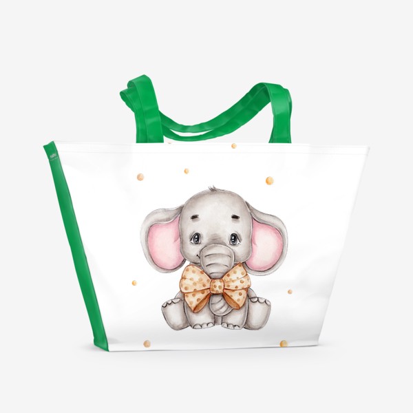 Пляжная сумка «Слоненок с бантиком»