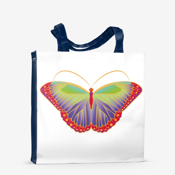 Сумка-шоппер «Яркая радужная бабочка»