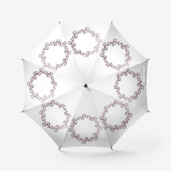 Зонт «Венок из цветов хлопка»
