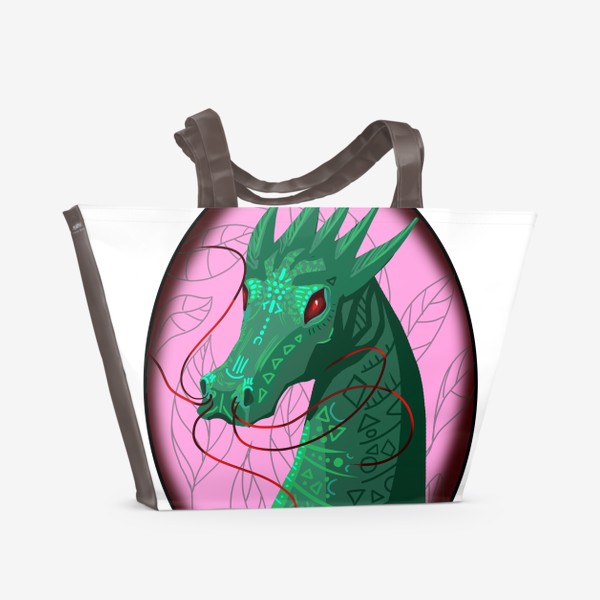 Пляжная сумка «Зеленый дракон»
