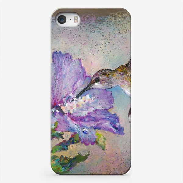 Чехол iPhone «Цветок, птичка, красота »