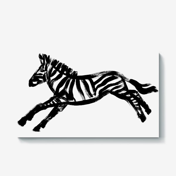 Холст «Бегущая зебра»