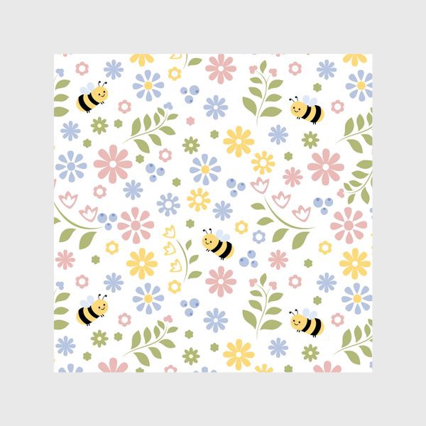 Шторы «Пчелки и цветы»