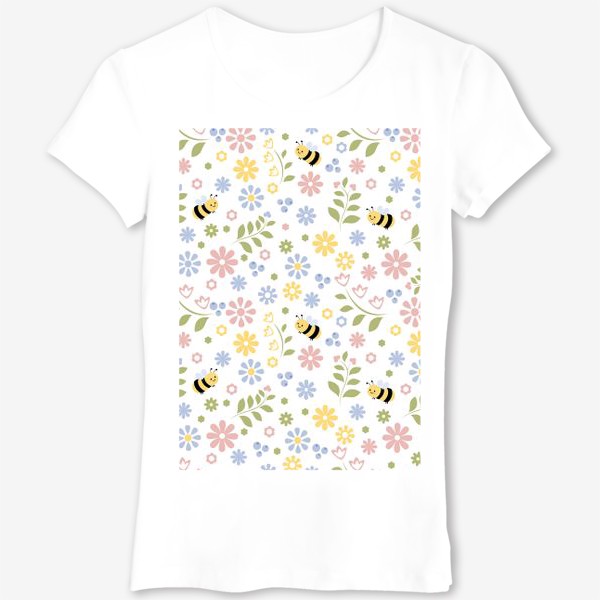 Футболка «Пчелки и цветы»