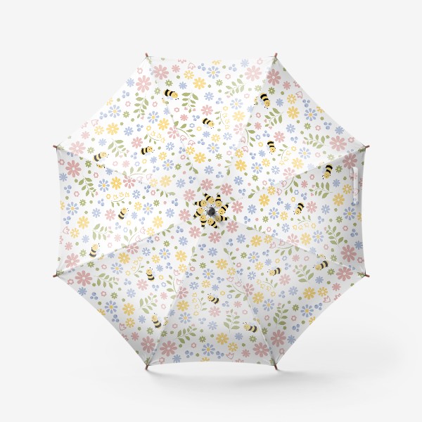 Зонт «Пчелки и цветы»