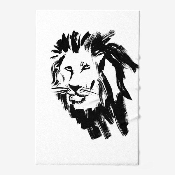 Полотенце «Чёрно-белый лев»