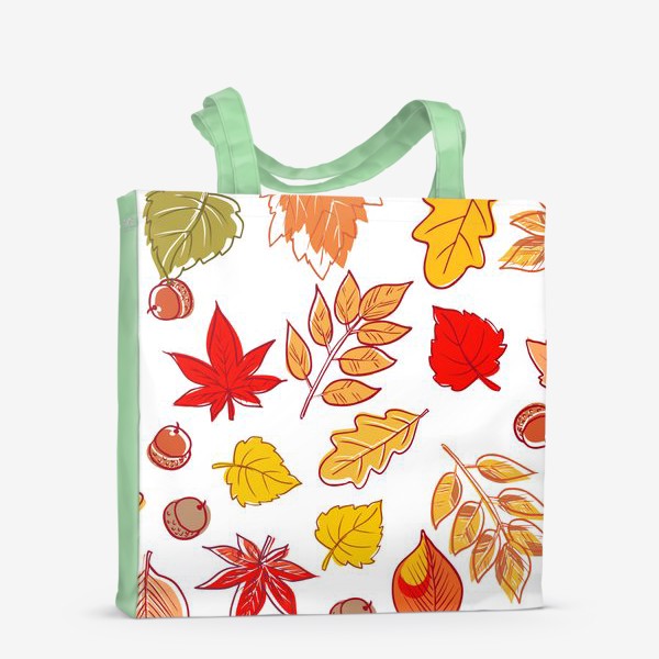 Сумка-шоппер «Листья осенние. Клен, береза, вяз, ясень.»
