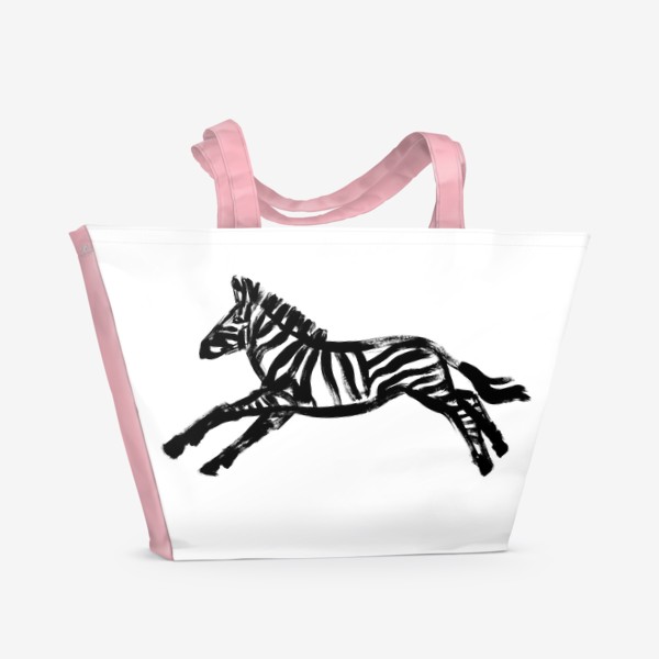 Пляжная сумка «Бегущая зебра»