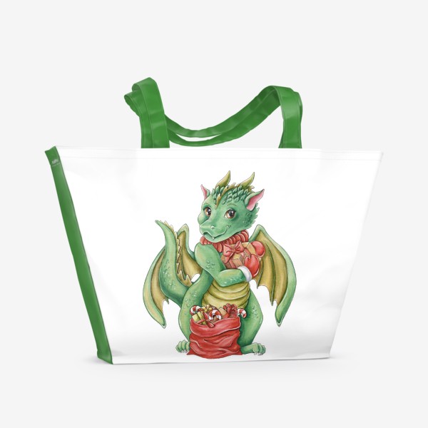 Пляжная сумка «Дракон с подарками»