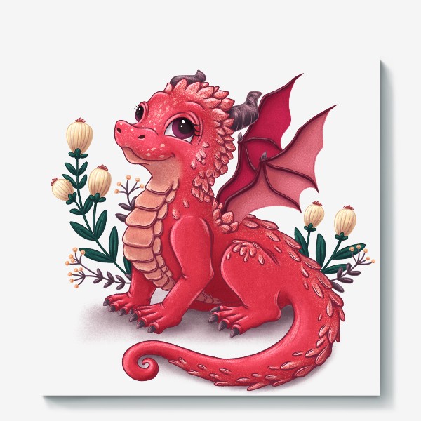 Холст «Красный дракон»