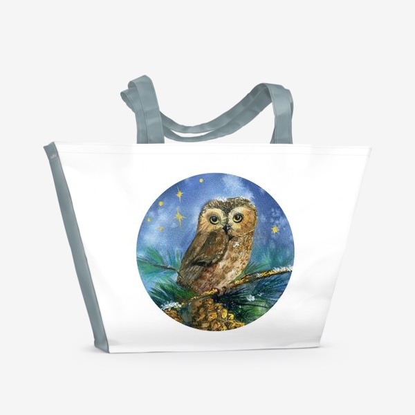 Пляжная сумка «сова зимняя»