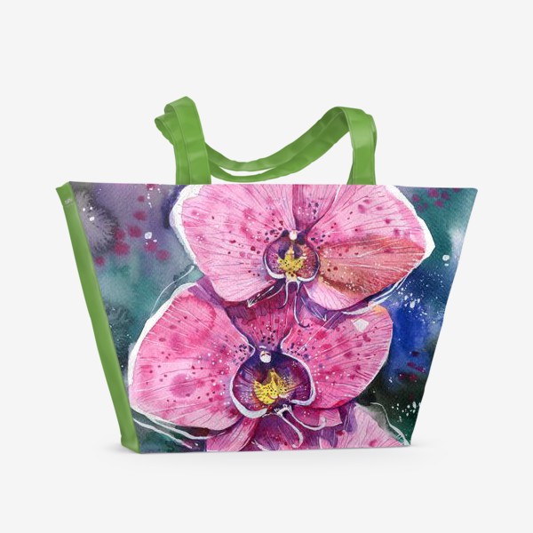 Пляжная сумка «Космические орхидеи»