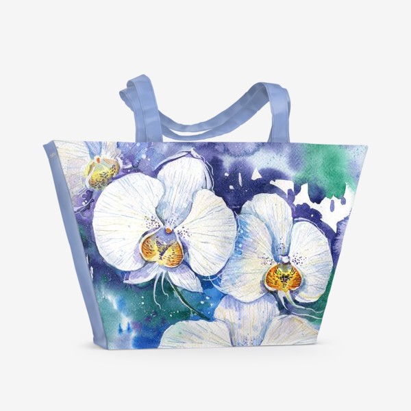 Пляжная сумка «Белые орхидеи»