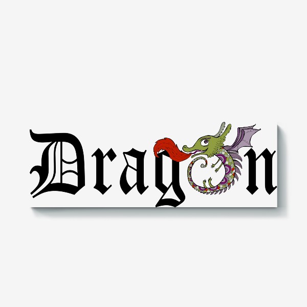 Холст «Dragon Medieval. Готический дракон. Год дракона 2024»