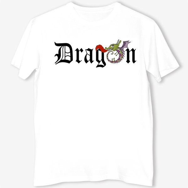 Футболка «Dragon Medieval. Готический дракон. Год дракона 2024»