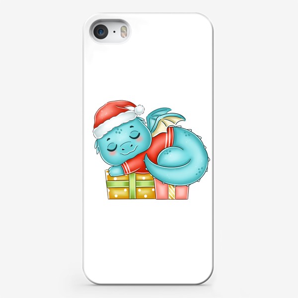 Чехол iPhone «Спящий дракон с подарками»