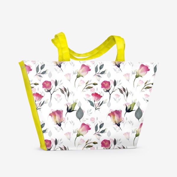 Пляжная сумка &laquo;Цветущая весна акварель&raquo;