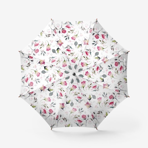 Зонт «Цветущая весна акварель»