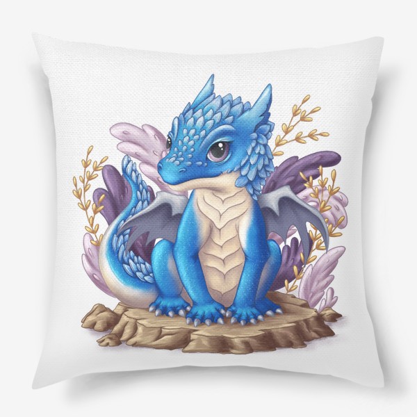 Подушка «Синий дракон»
