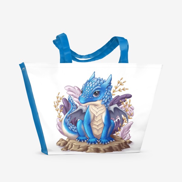 Пляжная сумка «Синий дракон»
