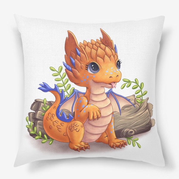 Подушка «Оранжевый дракон»