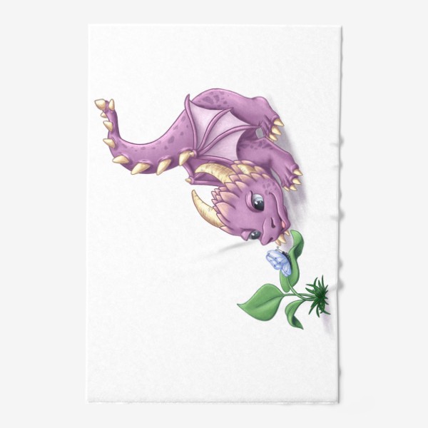 Полотенце «Фиолетовый дракон и бабочка»