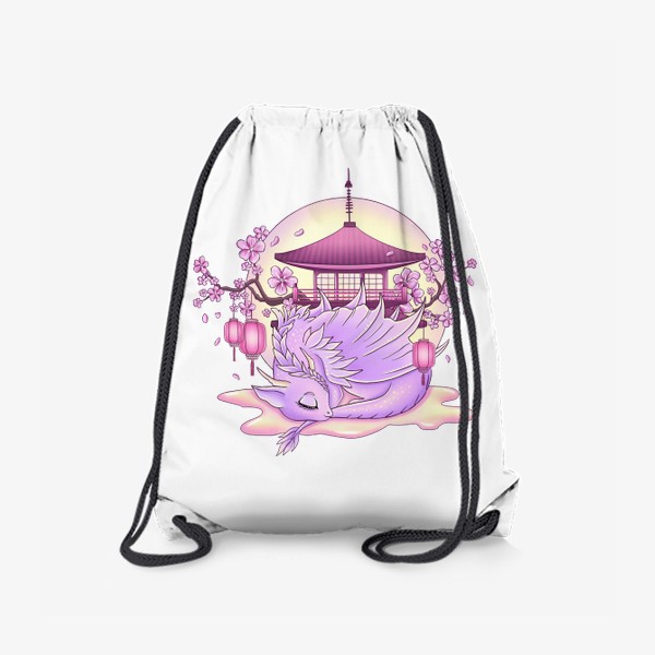 Рюкзак «Спящий дракон с сакурой»