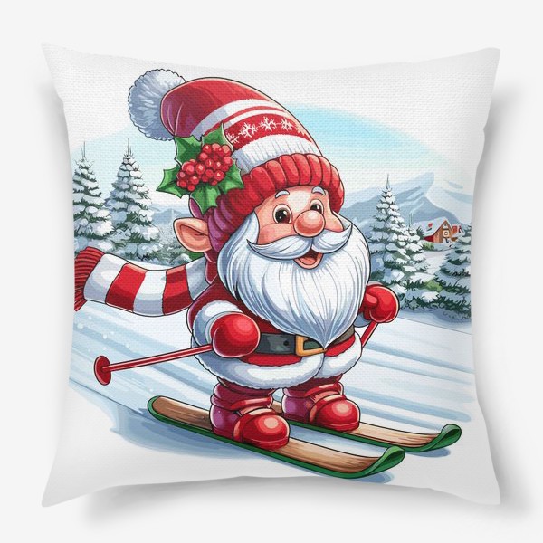 Подушка «Гном на лыжах»