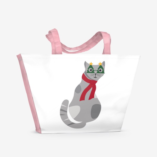 Пляжная сумка «Кот в очках»