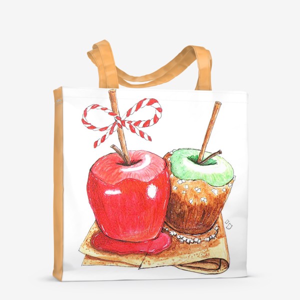 Сумка-шоппер «яблоки  в карамели»
