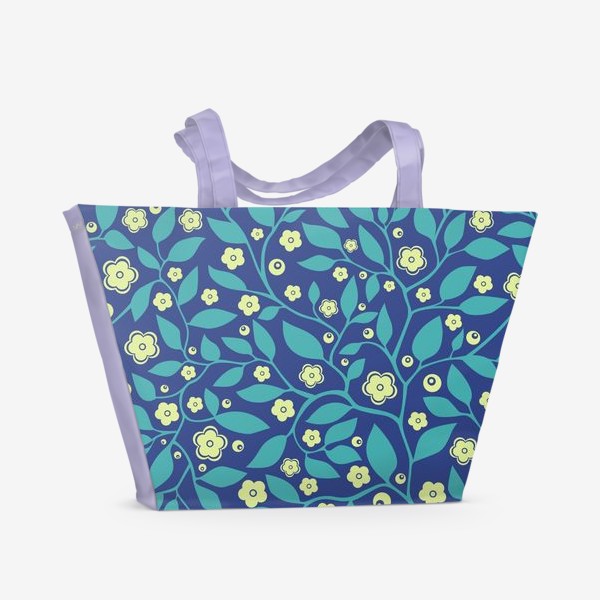 Пляжная сумка «Абстрактные цветочки»