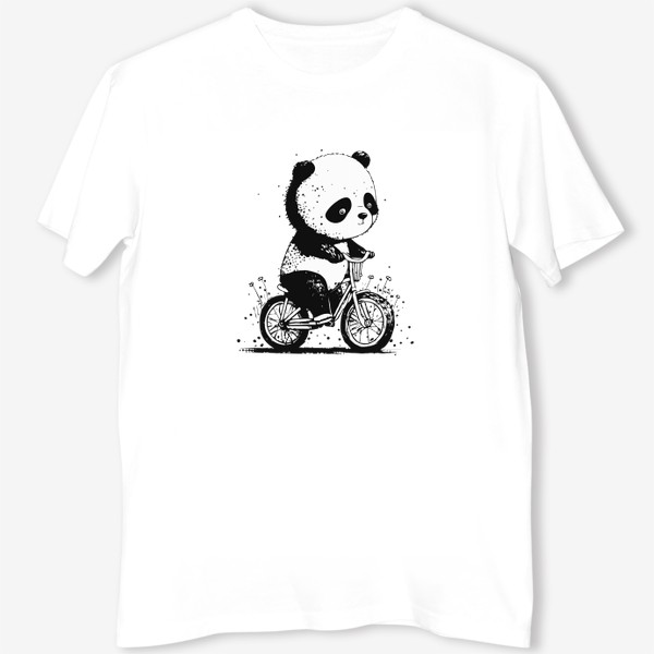 Футболка «Панда на велосипеде»