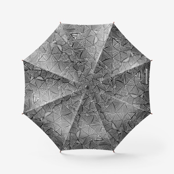 Зонт &laquo;Белые штрихи на чёрном&raquo;
