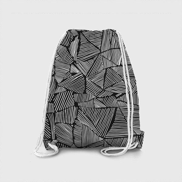Рюкзак «Белые штрихи на чёрном»