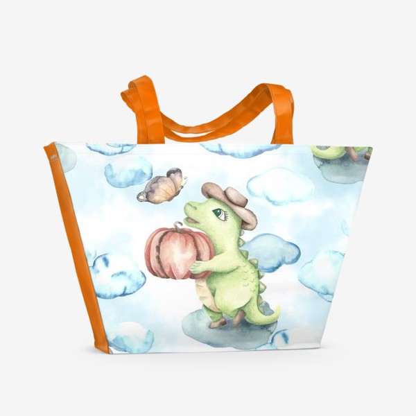 Пляжная сумка «Паттерн дракоши»