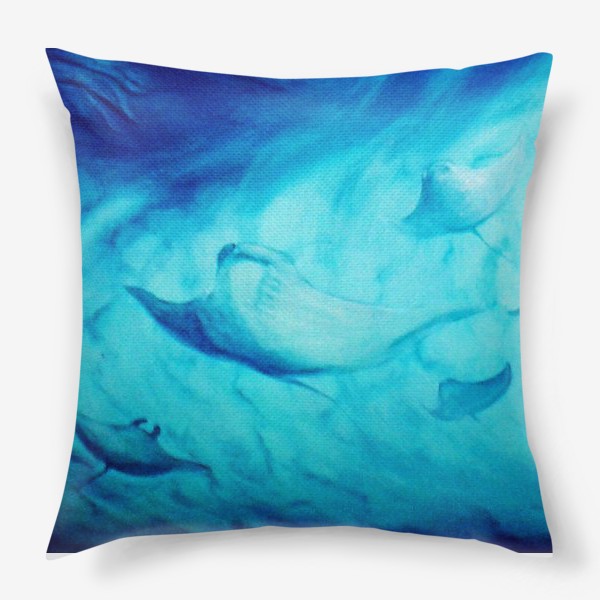 Подушка «Скаты, подводный мир»