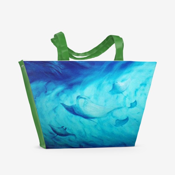 Пляжная сумка &laquo;Скаты, подводный мир&raquo;