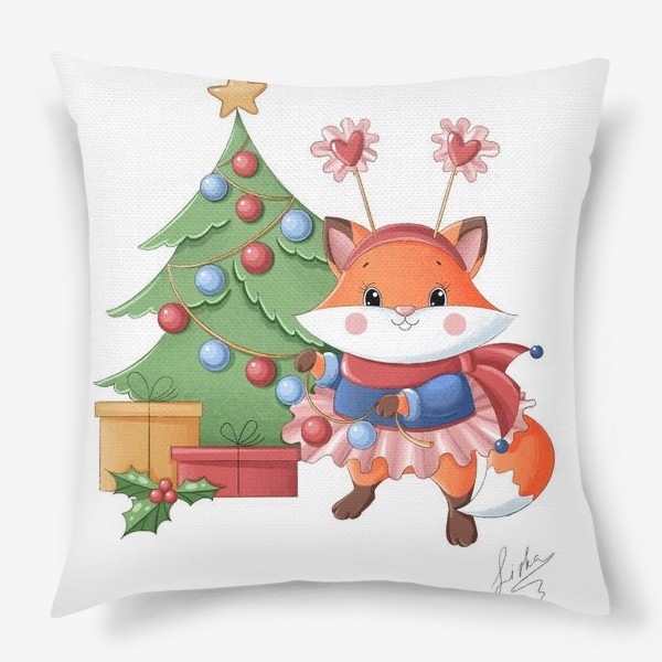 Подушка «Новогодняя лисичка»
