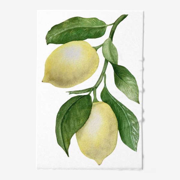 Полотенце «Сочные лимоны. Акварель»