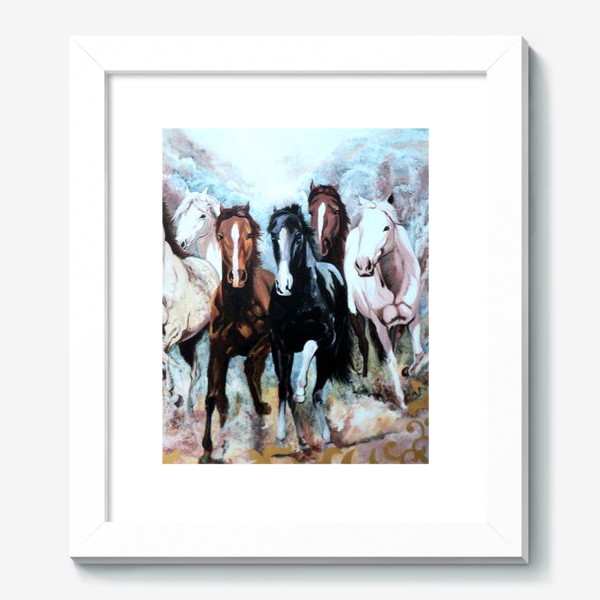 Картина «Табун лошадей», купить в интернет-магазине в Москве, автор: Елена  Артамонова-Березина, цена: 6680 рублей, 5311.26803.198024.522514