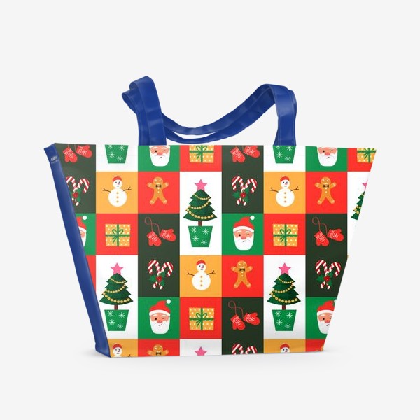 Пляжная сумка «Паттерн "С Новым годом и Рождеством"»