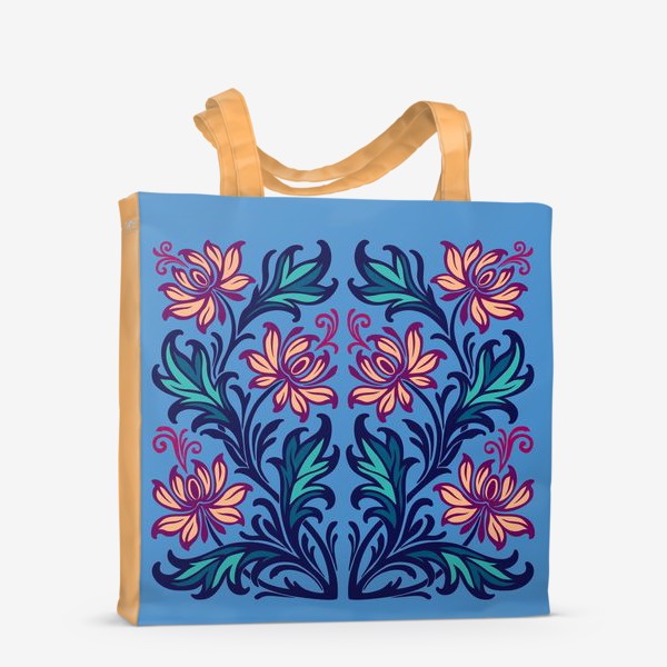 Сумка-шоппер «Орнамент с цветами лотоса.»