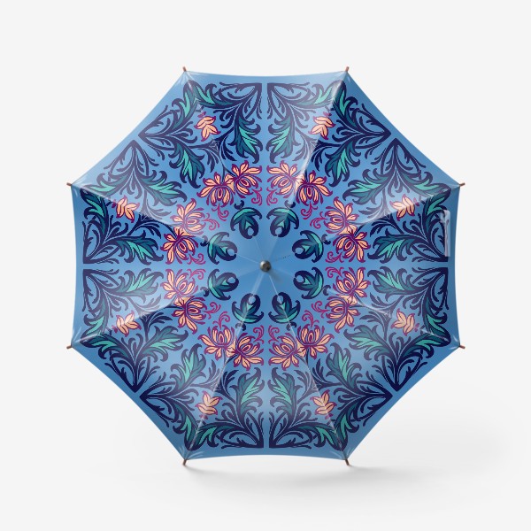 Зонт «Орнамент с цветами лотоса.»