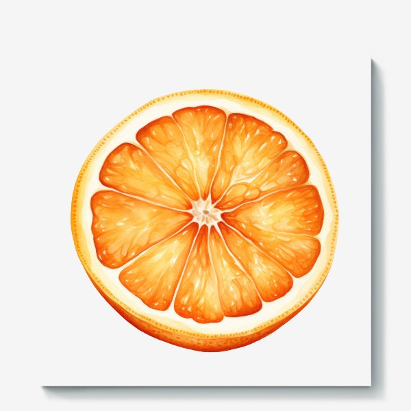 Холст «Акварельный апельсин»