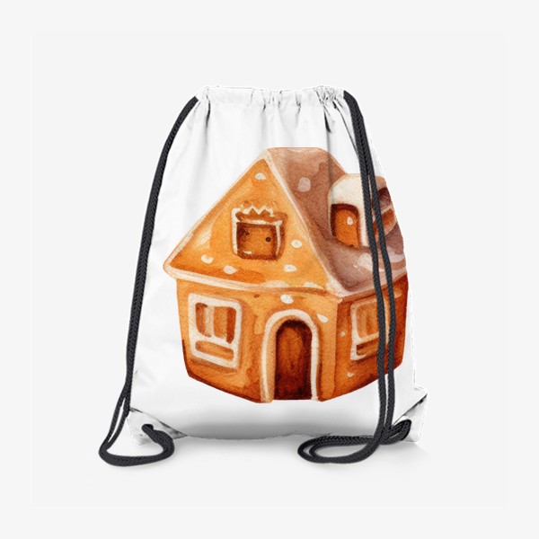 Рюкзак «Имбирный домик. Новогоднее печенье. Акварель»