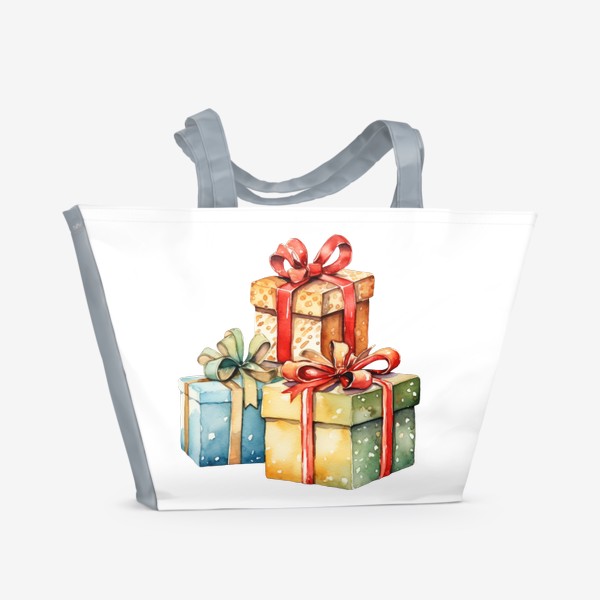 Пляжная сумка «Акварельные подарки»